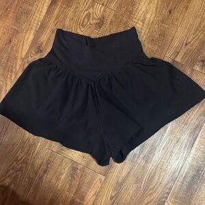 Offline High-Rise Black Women's Skort with Wide Waistband